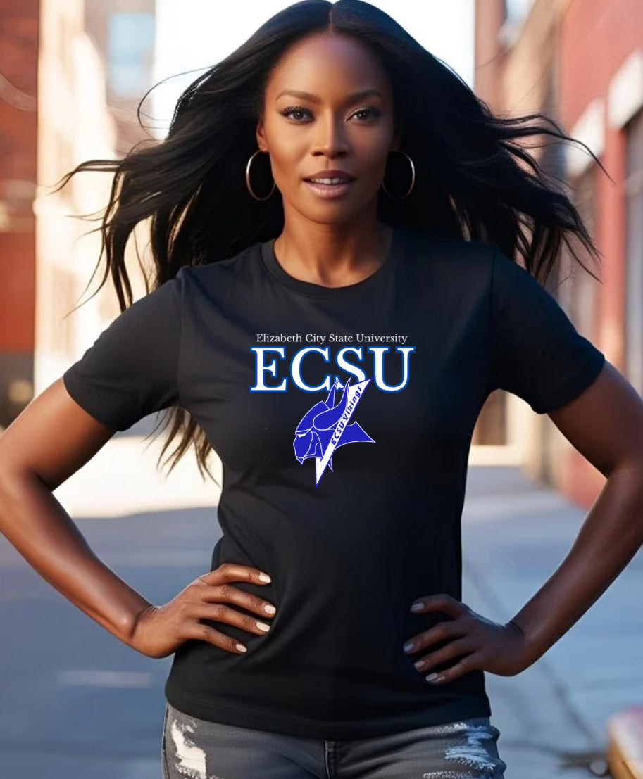 ECSU Viking-Blue and White