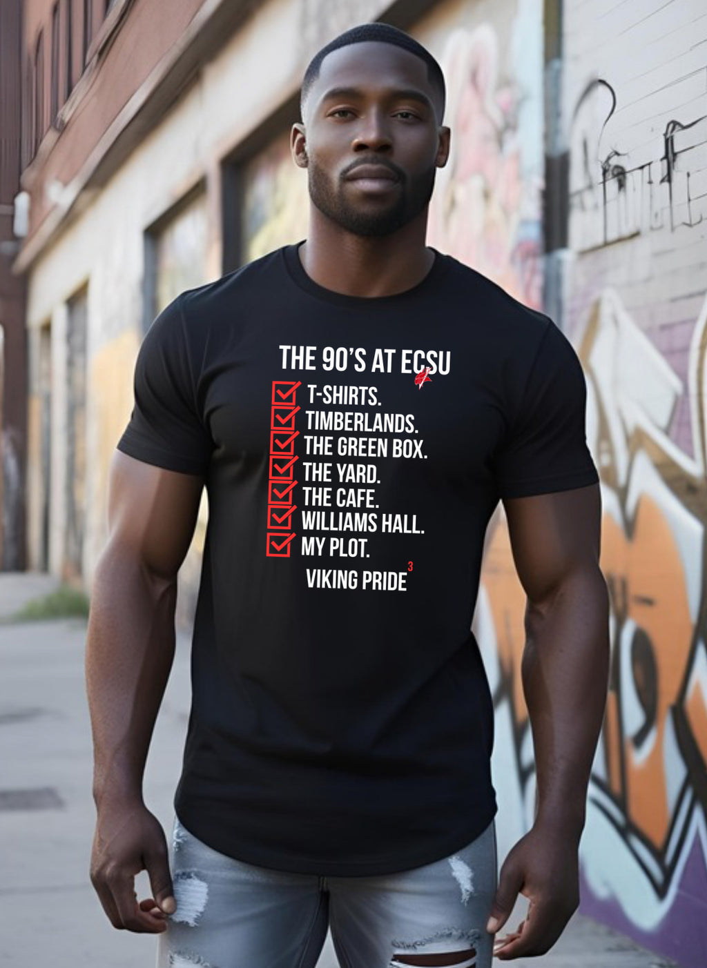 ECSU- Crimson and Cream