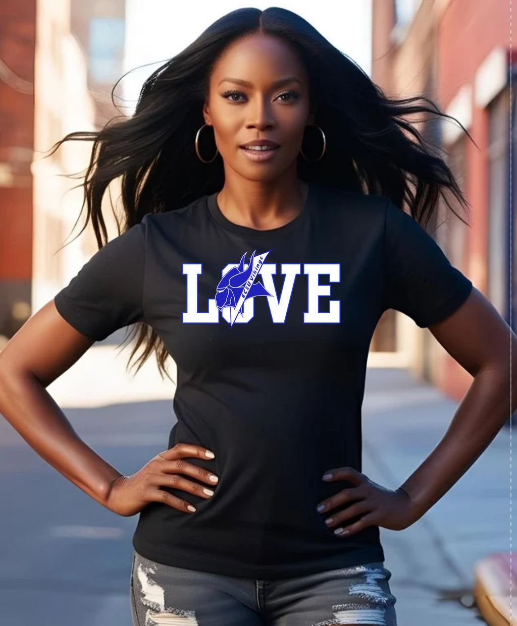 Love- Blue and White