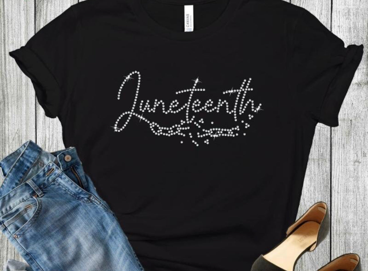 Rhinestone Juneteenth Chain T-shirt