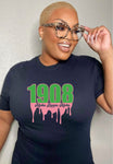 1908 Pink and Green Drip
