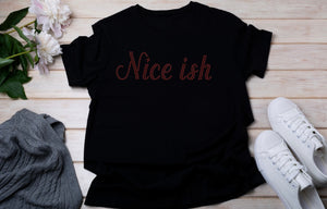 Nice-ish Rhinestone T-shirt