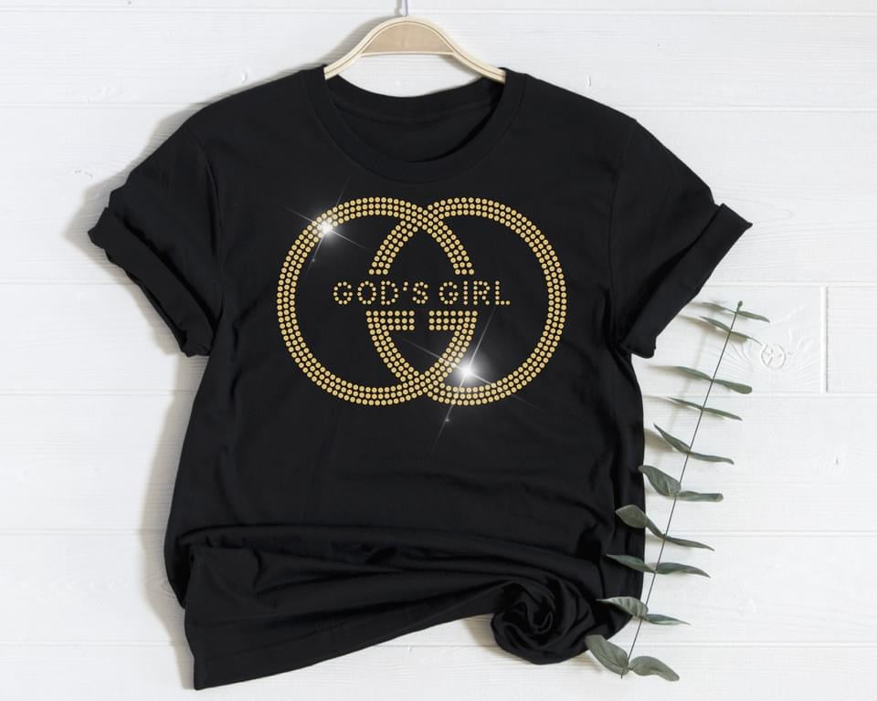 God’s Girl Gold Rhinestone T-shirt